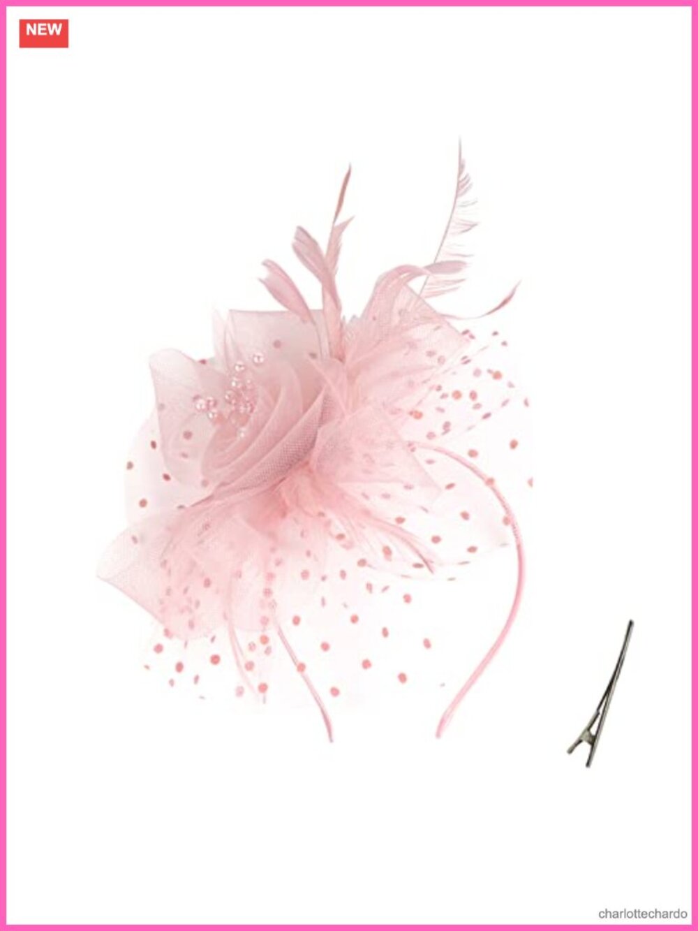 Fascinator Headband Hat Mesh Feathers Hair Clip Wedding Cocktail Tea Party